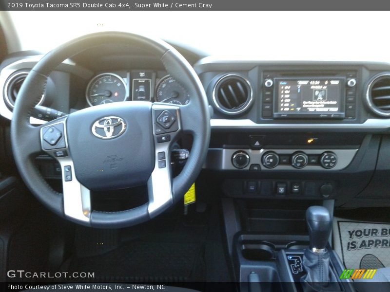 Super White / Cement Gray 2019 Toyota Tacoma SR5 Double Cab 4x4