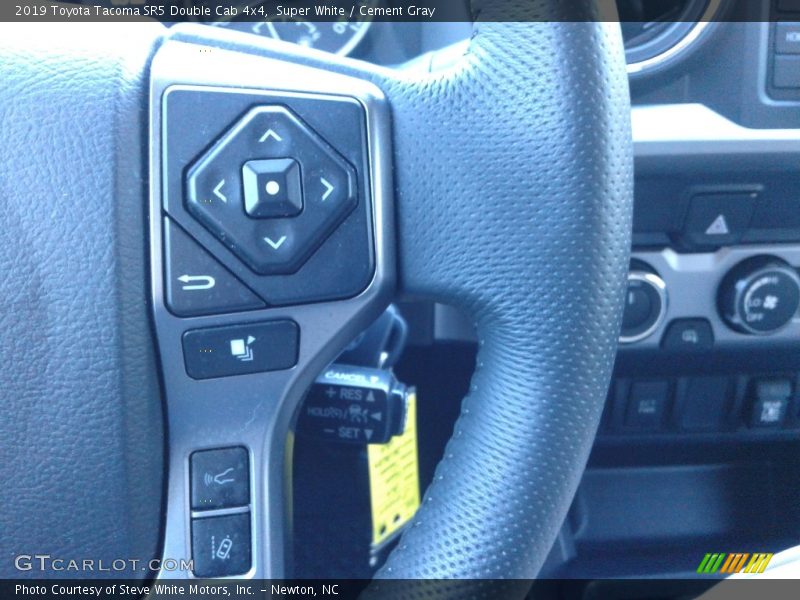 Super White / Cement Gray 2019 Toyota Tacoma SR5 Double Cab 4x4