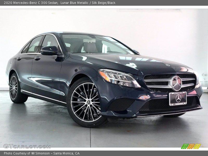 Lunar Blue Metallic / Silk Beige/Black 2020 Mercedes-Benz C 300 Sedan