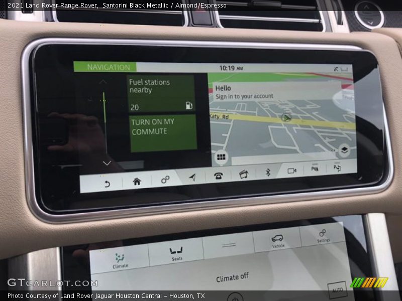 Navigation of 2021 Range Rover 