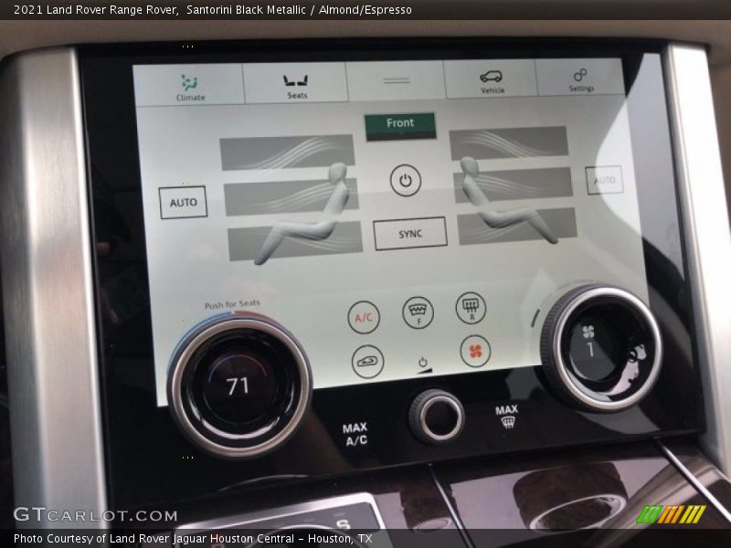 Controls of 2021 Range Rover 