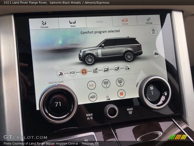 Controls of 2021 Range Rover 