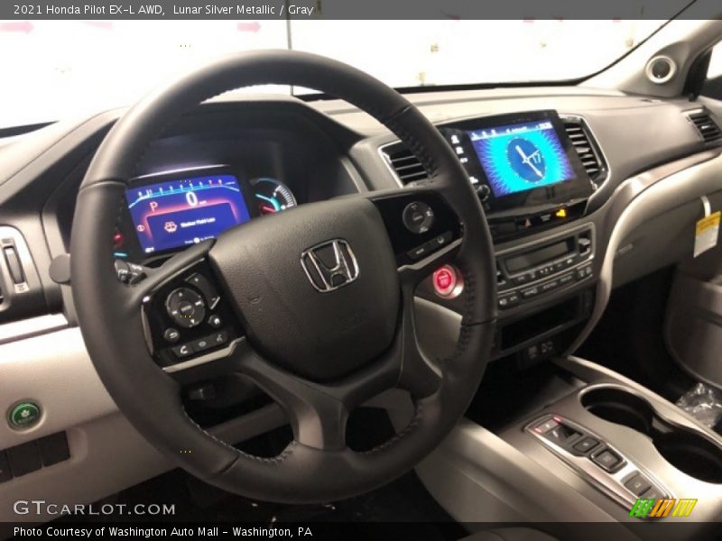 Lunar Silver Metallic / Gray 2021 Honda Pilot EX-L AWD
