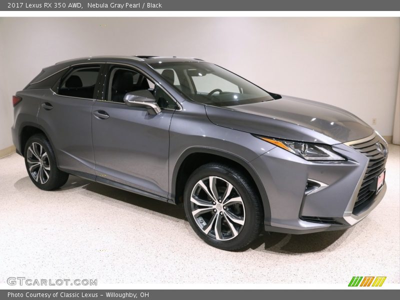 Nebula Gray Pearl / Black 2017 Lexus RX 350 AWD