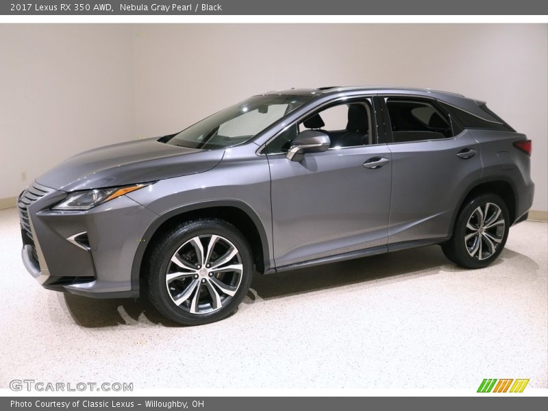 Nebula Gray Pearl / Black 2017 Lexus RX 350 AWD
