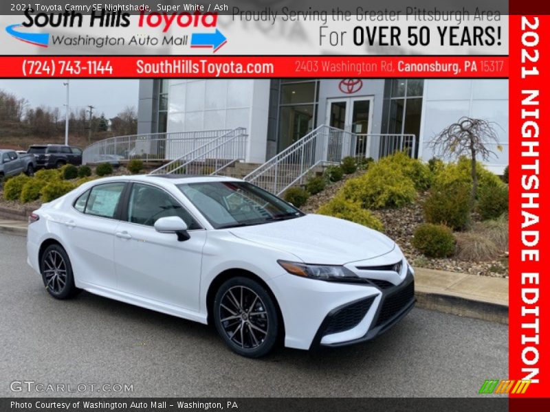 Super White / Ash 2021 Toyota Camry SE Nightshade
