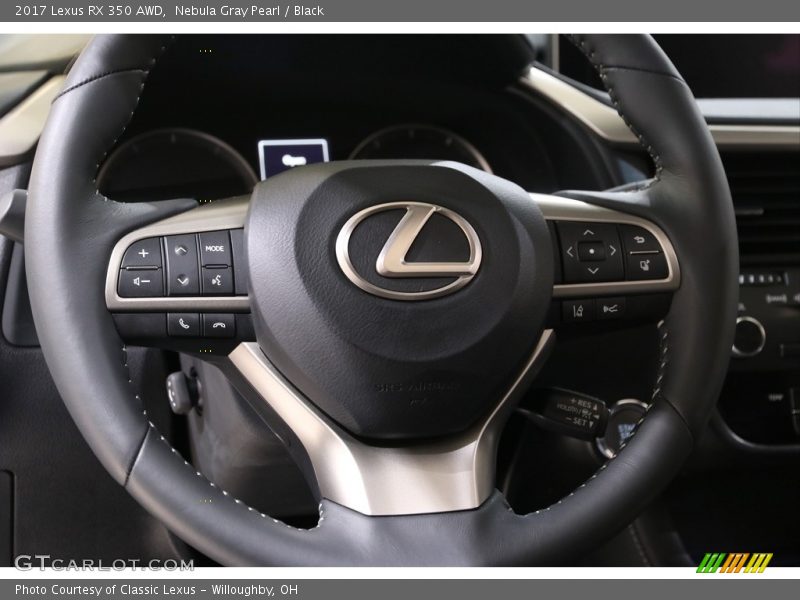 Nebula Gray Pearl / Black 2017 Lexus RX 350 AWD
