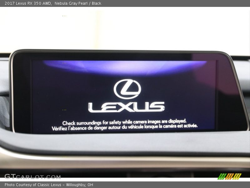 Nebula Gray Pearl / Black 2017 Lexus RX 350 AWD