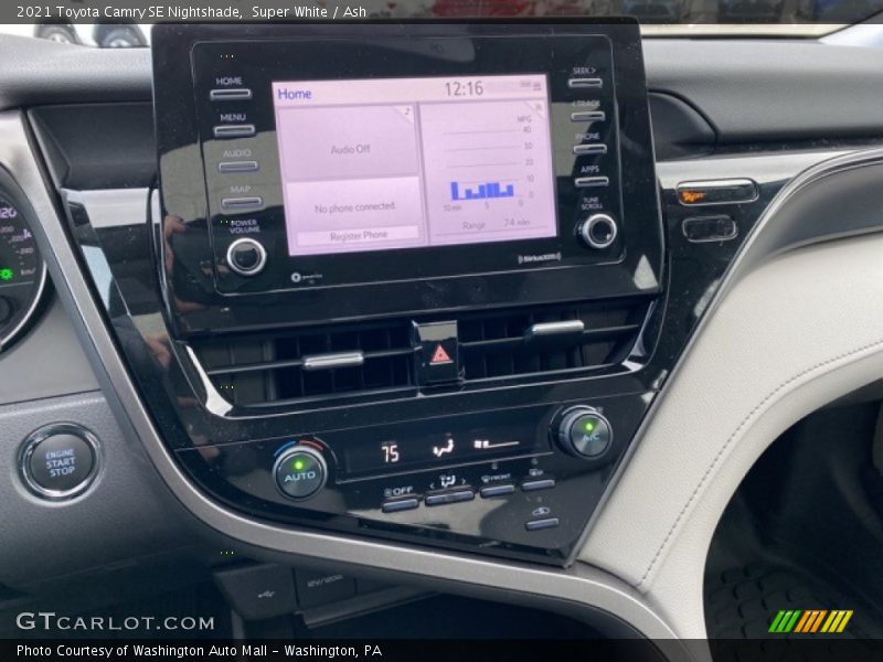 Controls of 2021 Camry SE Nightshade