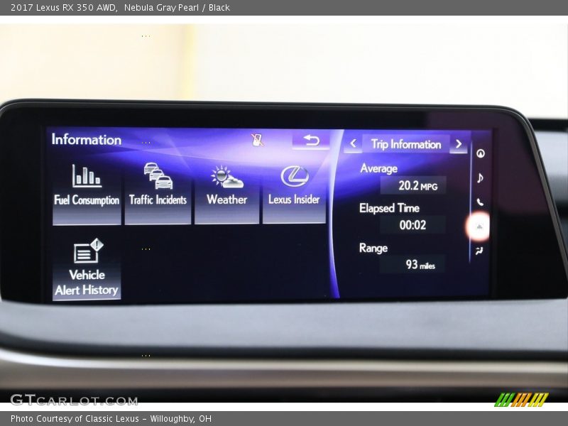 Nebula Gray Pearl / Black 2017 Lexus RX 350 AWD