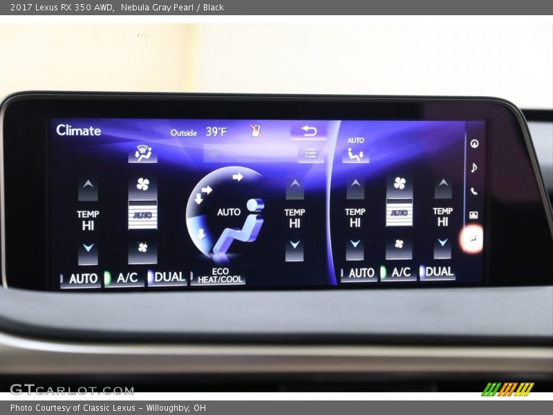Nebula Gray Pearl / Black 2017 Lexus RX 350 AWD