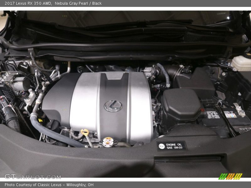 Nebula Gray Pearl / Black 2017 Lexus RX 350 AWD