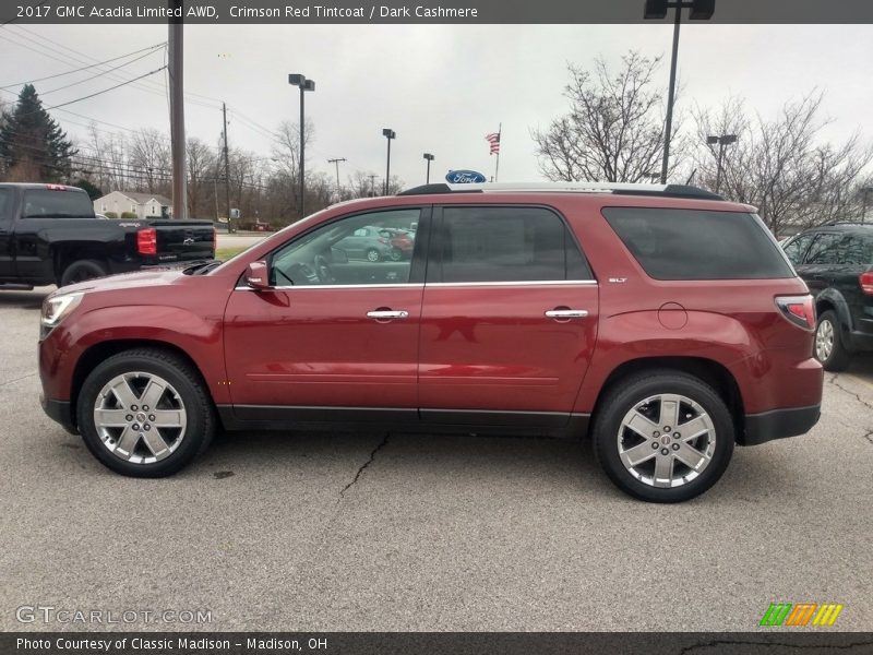 Crimson Red Tintcoat / Dark Cashmere 2017 GMC Acadia Limited AWD