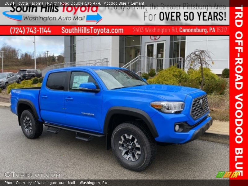 Voodoo Blue / Cement 2021 Toyota Tacoma TRD Off Road Double Cab 4x4