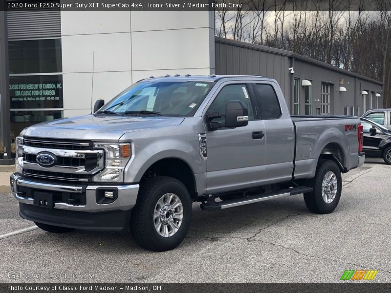 Iconic Silver / Medium Earth Gray 2020 Ford F250 Super Duty XLT SuperCab 4x4