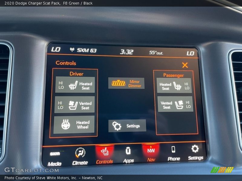 Controls of 2020 Charger Scat Pack