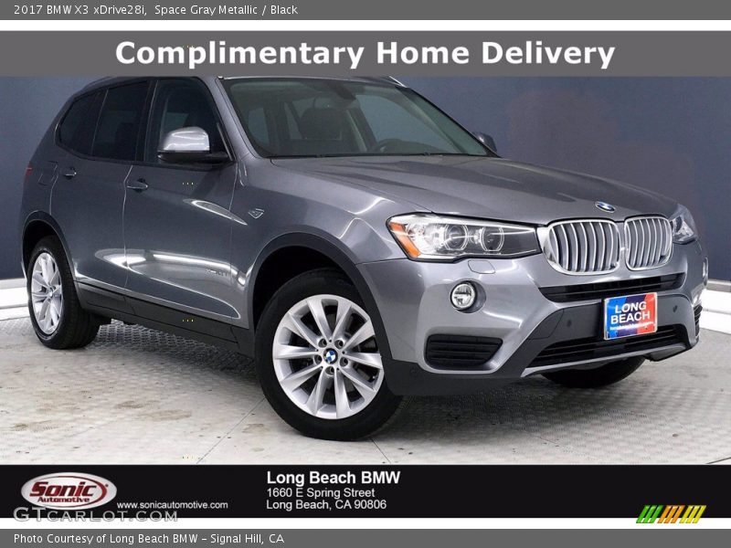 Space Gray Metallic / Black 2017 BMW X3 xDrive28i