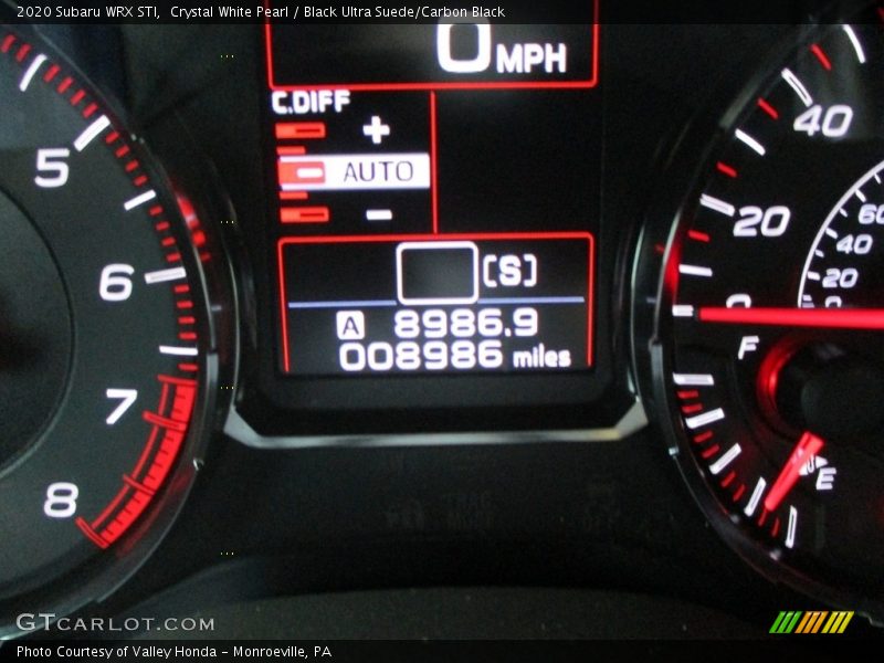 Crystal White Pearl / Black Ultra Suede/Carbon Black 2020 Subaru WRX STI