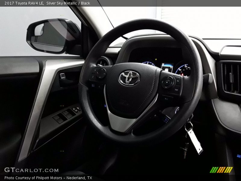 Silver Sky Metallic / Black 2017 Toyota RAV4 LE