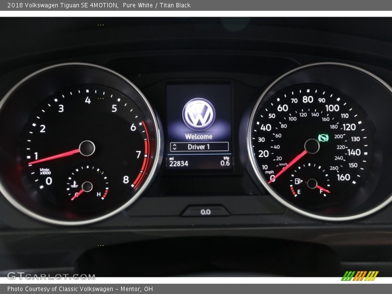 Pure White / Titan Black 2018 Volkswagen Tiguan SE 4MOTION