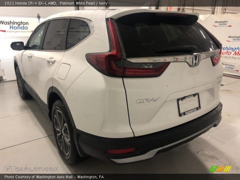 Platinum White Pearl / Ivory 2021 Honda CR-V EX-L AWD
