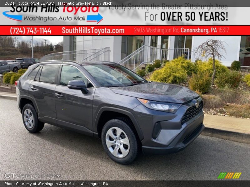 Magnetic Gray Metallic / Black 2021 Toyota RAV4 LE AWD