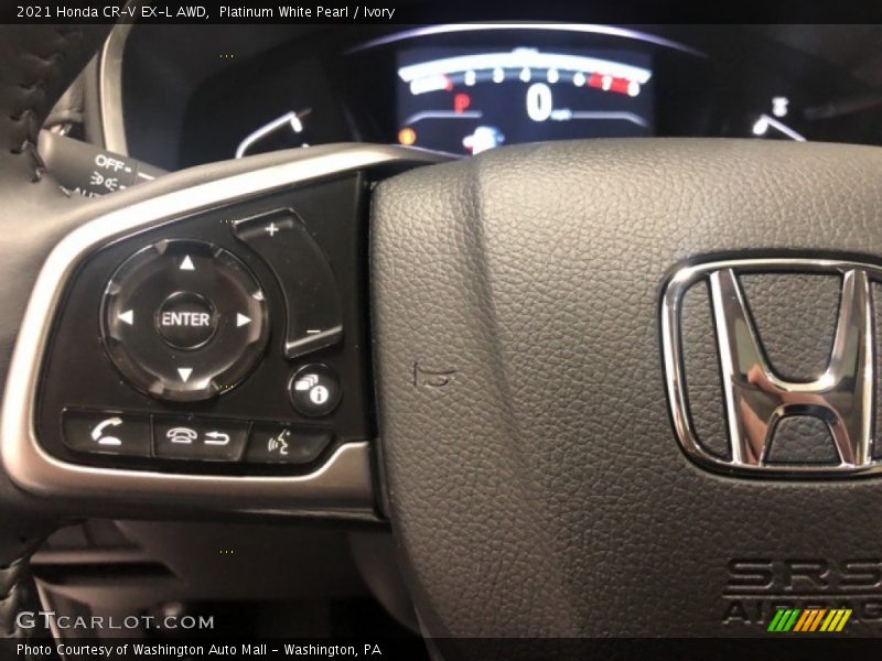Platinum White Pearl / Ivory 2021 Honda CR-V EX-L AWD