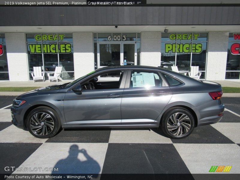 Platinum Gray Metallic / Titan Black 2019 Volkswagen Jetta SEL Premium