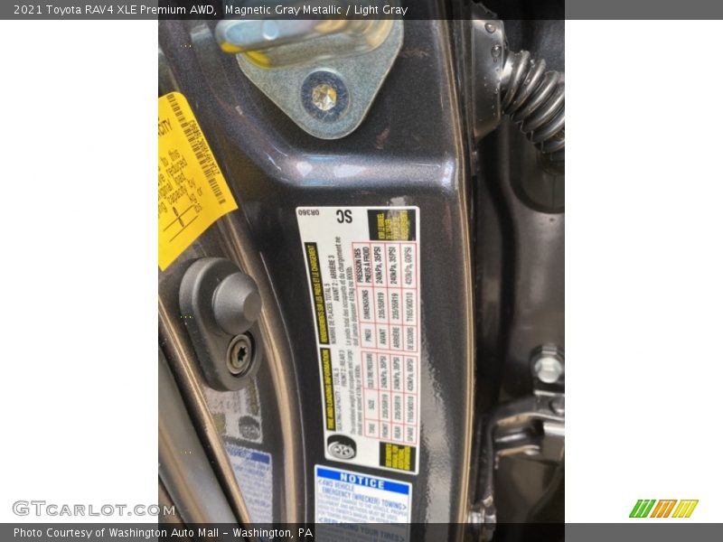 Magnetic Gray Metallic / Light Gray 2021 Toyota RAV4 XLE Premium AWD