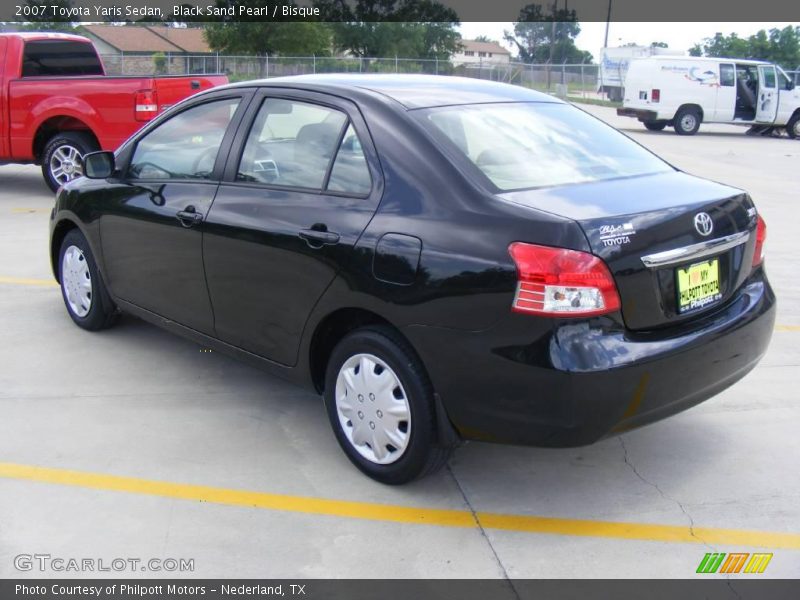 Black Sand Pearl / Bisque 2007 Toyota Yaris Sedan