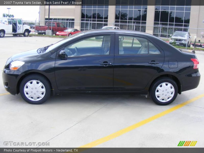 Black Sand Pearl / Bisque 2007 Toyota Yaris Sedan