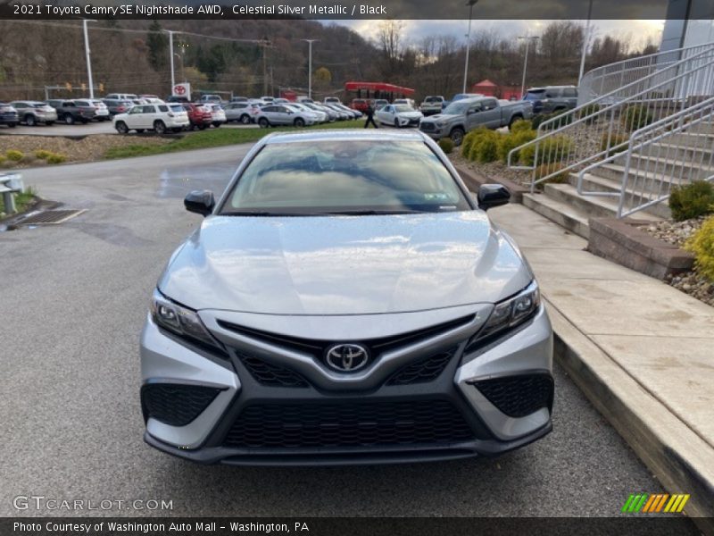 Celestial Silver Metallic / Black 2021 Toyota Camry SE Nightshade AWD