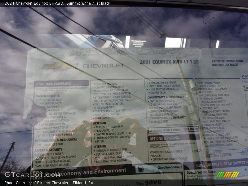 Summit White / Jet Black 2021 Chevrolet Equinox LT AWD