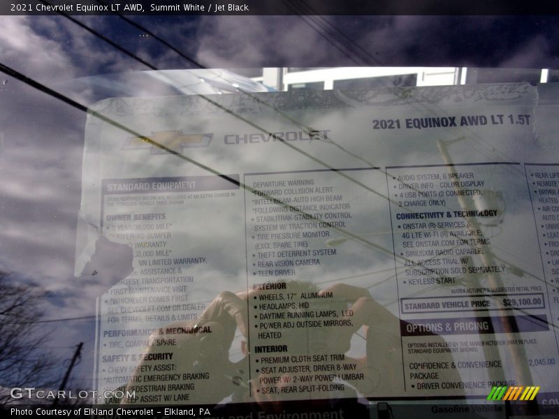 Summit White / Jet Black 2021 Chevrolet Equinox LT AWD