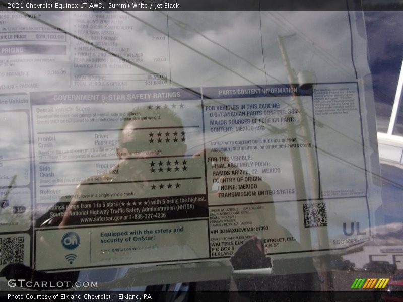 Summit White / Jet Black 2021 Chevrolet Equinox LT AWD