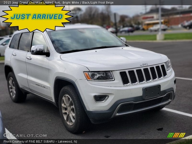 Bright White / Black/Light Frost Beige 2015 Jeep Grand Cherokee Limited 4x4