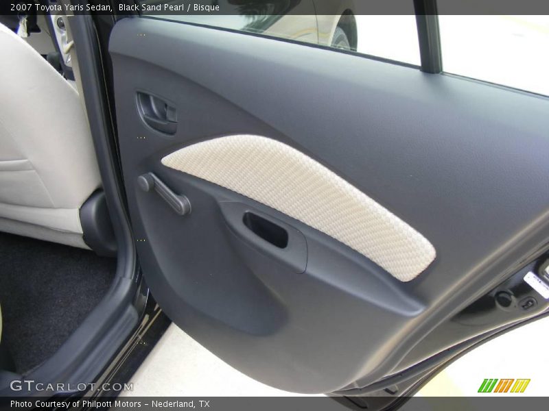 Black Sand Pearl / Bisque 2007 Toyota Yaris Sedan