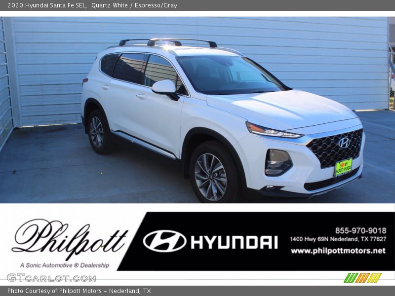 Quartz White / Espresso/Gray 2020 Hyundai Santa Fe SEL
