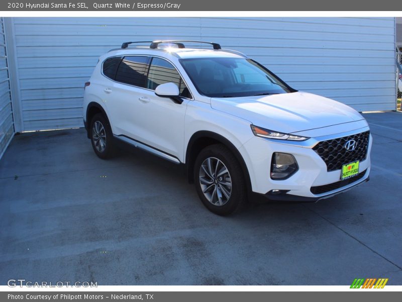 Quartz White / Espresso/Gray 2020 Hyundai Santa Fe SEL