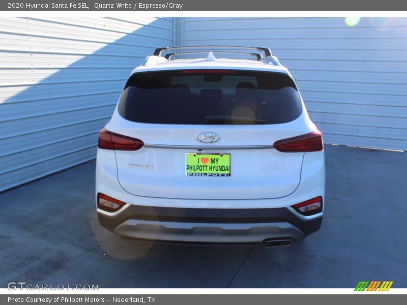 Quartz White / Espresso/Gray 2020 Hyundai Santa Fe SEL