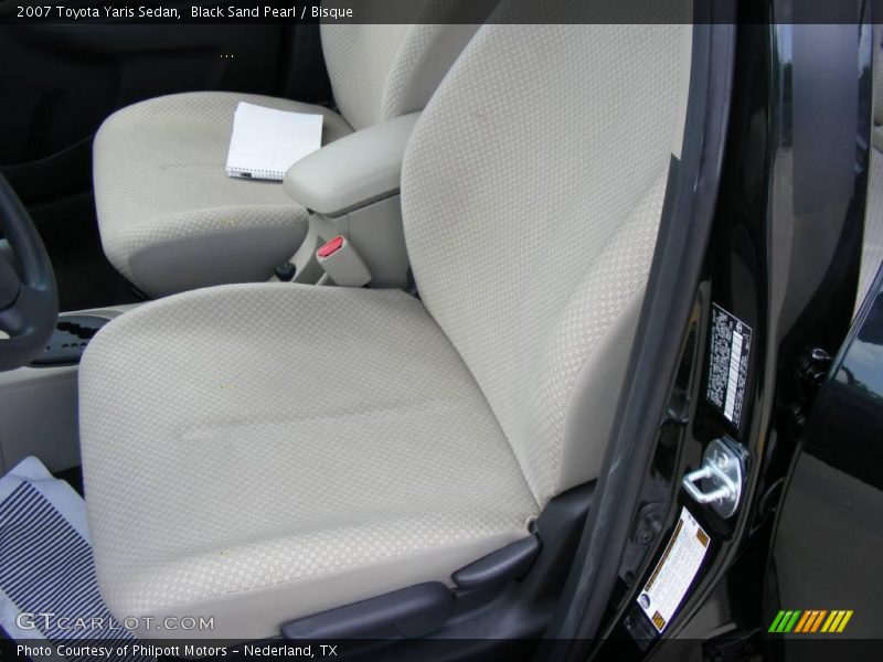 Black Sand Pearl / Bisque 2007 Toyota Yaris Sedan