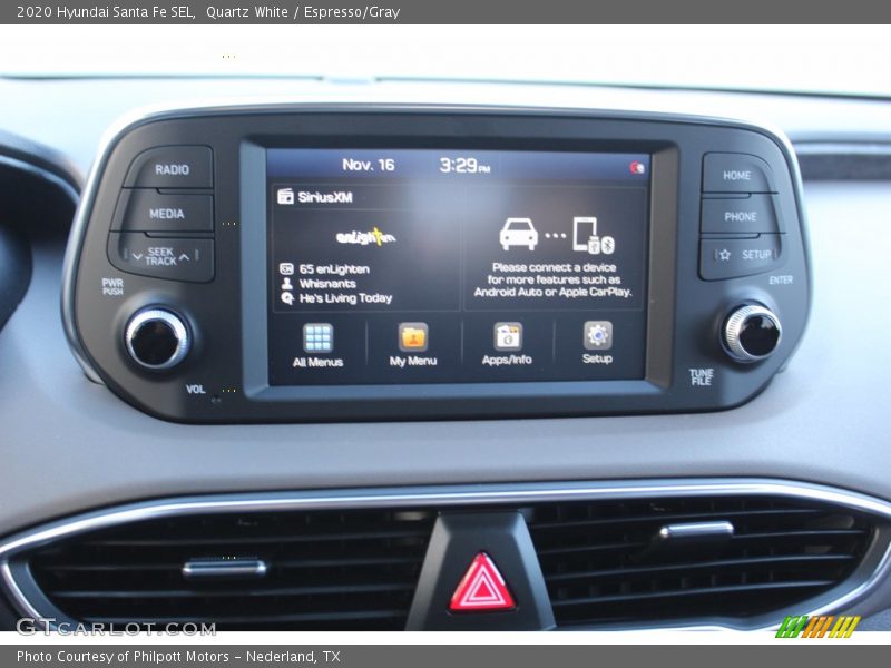 Quartz White / Espresso/Gray 2020 Hyundai Santa Fe SEL