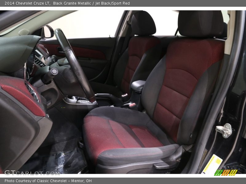 Black Granite Metallic / Jet Black/Sport Red 2014 Chevrolet Cruze LT