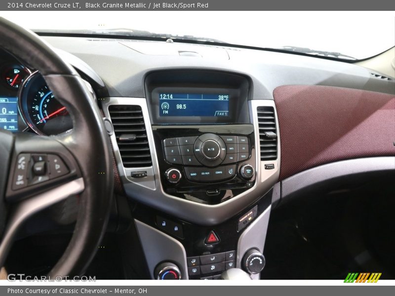 Black Granite Metallic / Jet Black/Sport Red 2014 Chevrolet Cruze LT