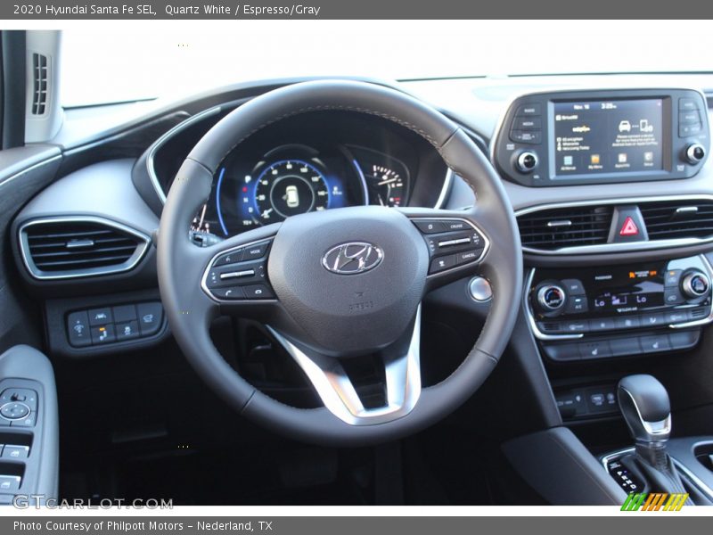 Quartz White / Espresso/Gray 2020 Hyundai Santa Fe SEL
