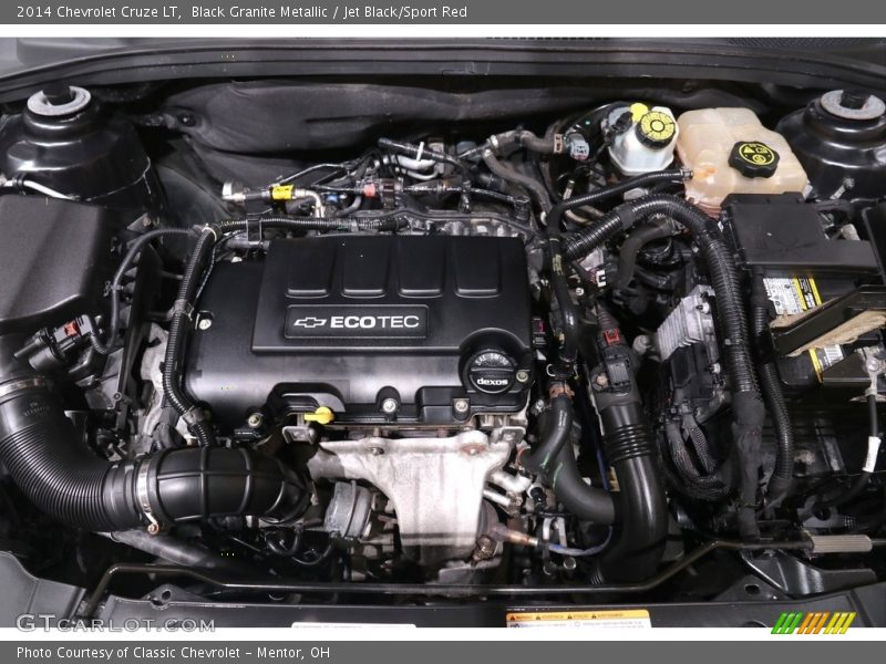 Black Granite Metallic / Jet Black/Sport Red 2014 Chevrolet Cruze LT