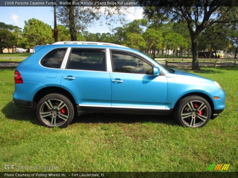 Marine Blue Metallic / Sand Beige Full Leather 2008 Porsche Cayenne Turbo