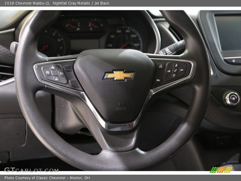 Nightfall Gray Metallic / Jet Black 2018 Chevrolet Malibu LS