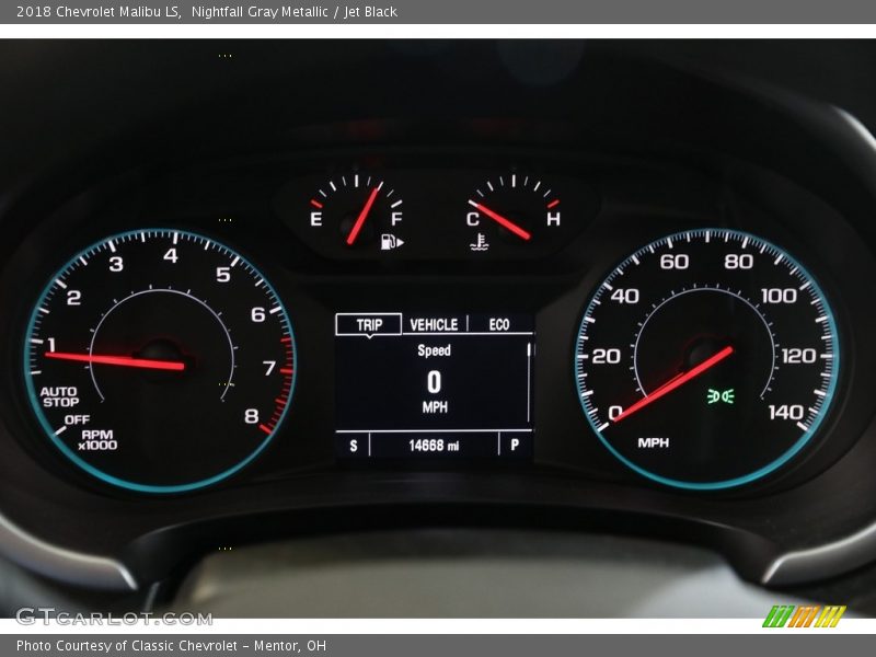 Nightfall Gray Metallic / Jet Black 2018 Chevrolet Malibu LS