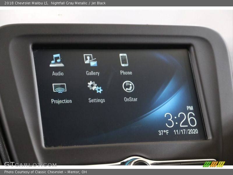 Nightfall Gray Metallic / Jet Black 2018 Chevrolet Malibu LS